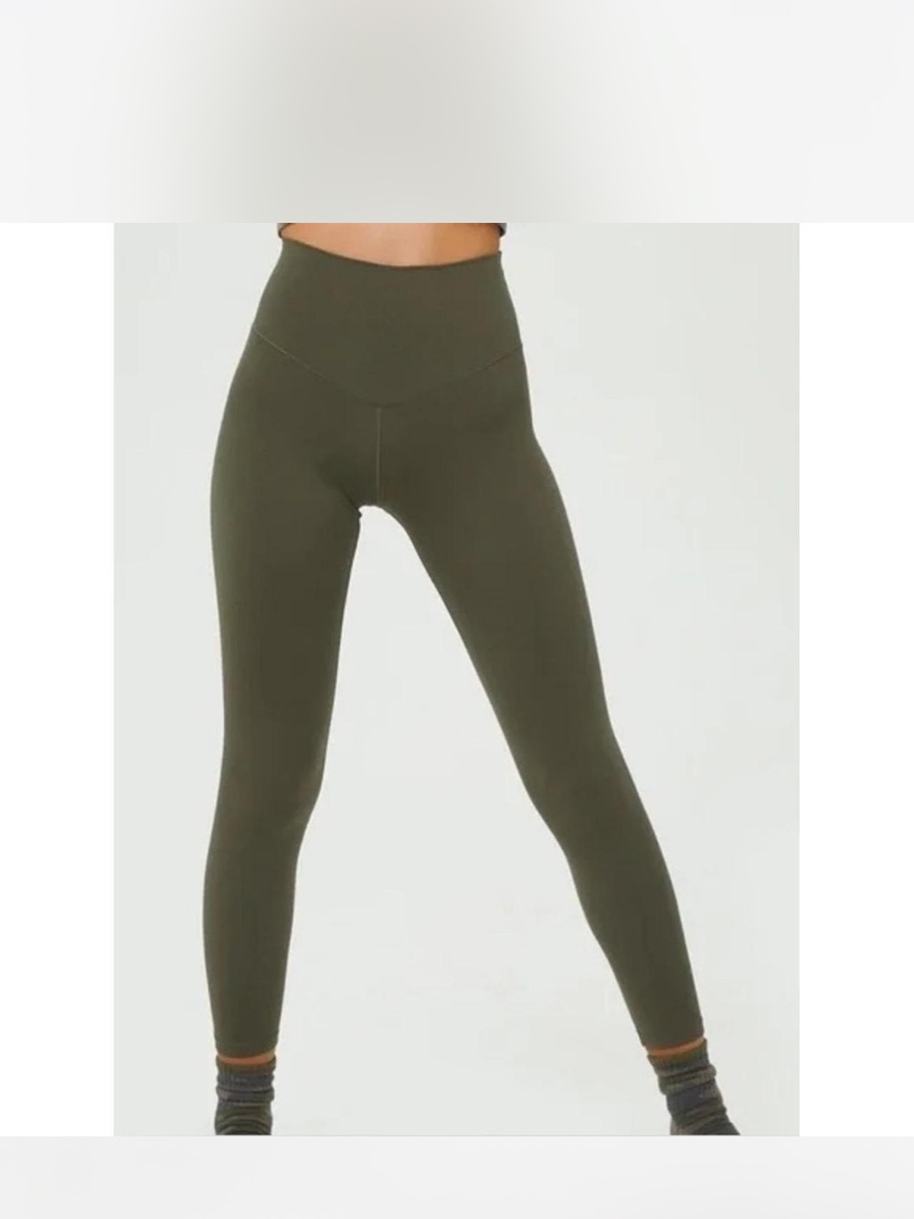 High-Rise Aerie Olive Green Active Leggings